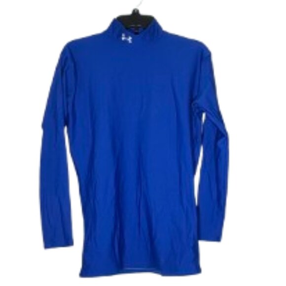 Under Armour Tops - Under Armour Blue Long Sleeve Mock Neck Athletic Shirt Size XL